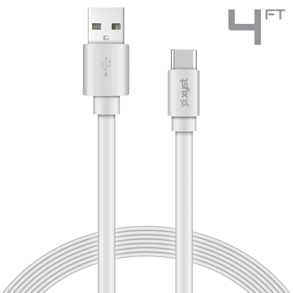 Xyst Charge and Sync USB to USB-C Flat Cable 4Ft