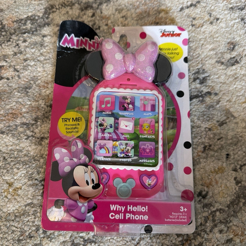 Disney Minnie Mouse Why Hello Cell Phone Phrases Sounds Pretend Play NEW