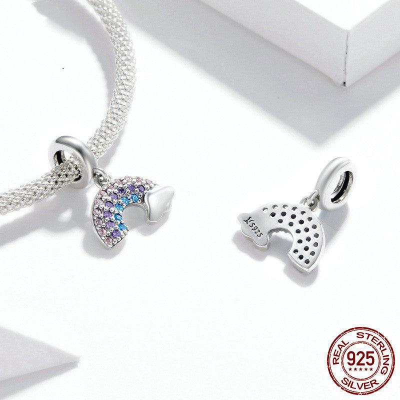 Rainbow Color S925 Sterling Silver Pendant