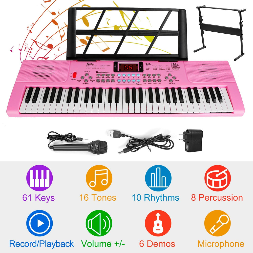 GBruno 61 Keys Digital Music Electronic Keyboard