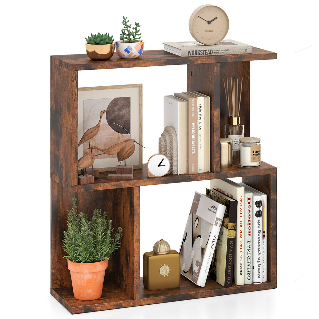 3-Tier Bookshelf with Display Shelf for Small Space