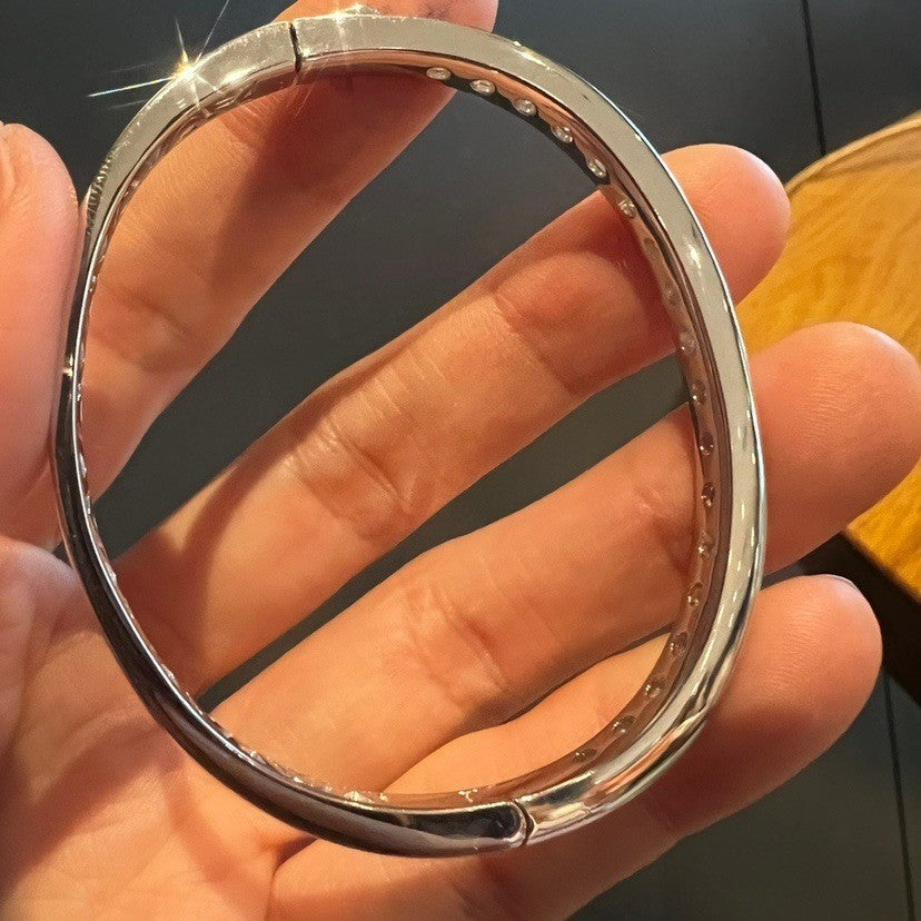 Gold-Plated Silver Diamond Bracelet