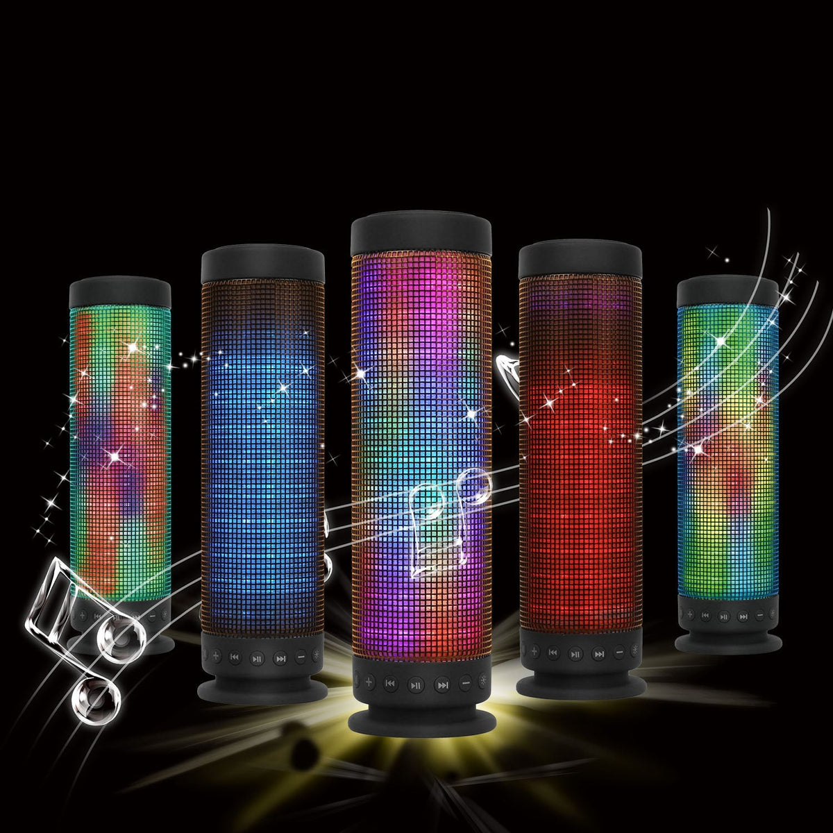 rainbow LED portable wireless speaker