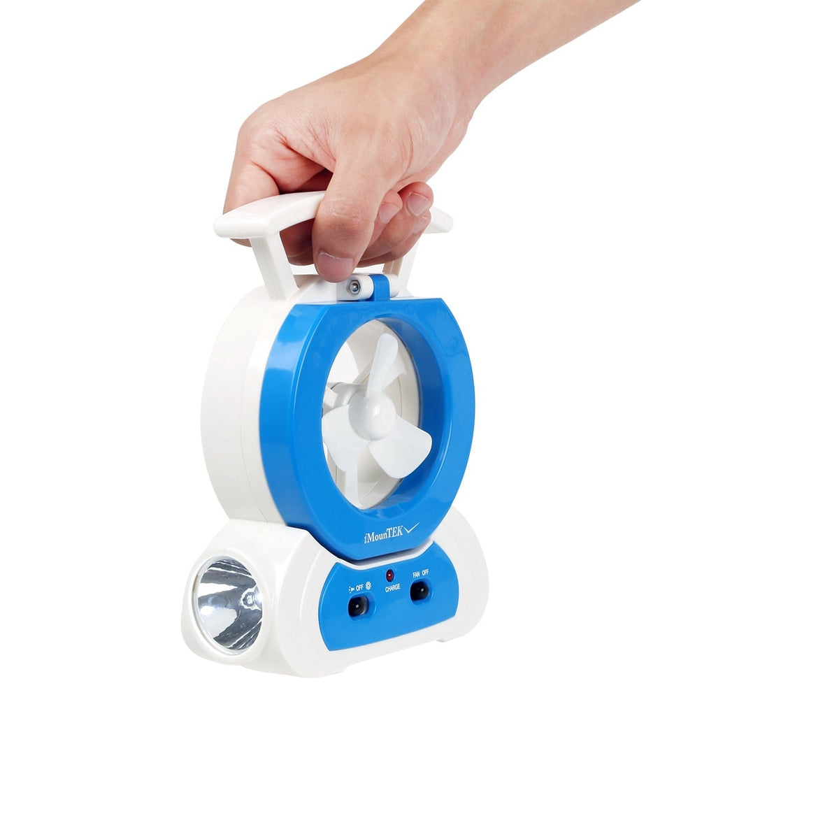 Desk Cooling Fan w/180¡Adjustable LED Lamp Baby Stroller Fan Emergency Flashlight Torch for Household Camping Traveling