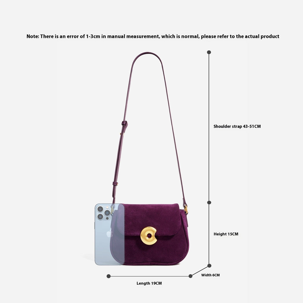 Retro Genuine Leather Saddle Crossbody Bag