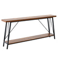 Narrow Console Sofa Table, 70.9 inches Behind Couch Table, 2-Tier Long Entryway Table and Skinny Hallway Table, Narrow Sofa Table with Metal Frame, for Entryway, Hallway, Living Room & Bedroom