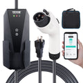 Level 1+2 Portable EV Charger, 16 Amp 120V or 240V, Electric Vehicle Charger with 28-Foot Charging Cable NEMA 6-20P Plug NEMA 5-15 Adapter, Plug-in Home EV Charging Station for SAE J1772 EVs