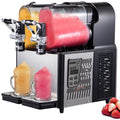 Commercial Slushy Machine, 3Lx2 Double Tank Frozen Drink Machine, 24 Cups Stainless Steel Margarita Smoothie Frozen Drink Maker, Slushie Maker for Home Party Restaurants Cafe Bars