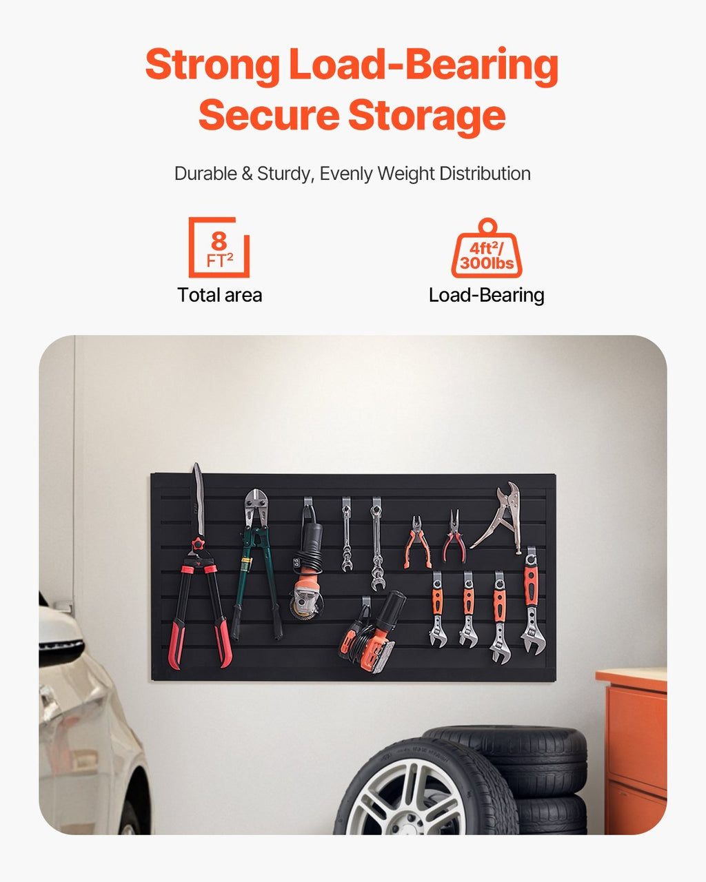 Slat Wall Paneling, 2 x 4 ft, PVC Garage Slatwall with Modular Design, Black Slat Wall Easy-to-Install Adjustable Slatwall Panel with Coupling Structure & DIY Cutting, Fits for Storage & Display