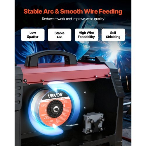 Flux Core MIG Welding Wire, E71T-11 0.035-inch 1 LBS, Gasless Mild Steel Welding Wire with Low Spatter for All Position Arc Welding, Self-Shielded for Outdoor Use (Pack of 3 Rolls)