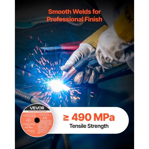 Flux Core MIG Welding Wire, E71T-11 0.035-inch 1 LBS, Gasless Mild Steel Welding Wire with Low Spatter for All Position Arc Welding, Self-Shielded for Outdoor Use (Pack of 3 Rolls)
