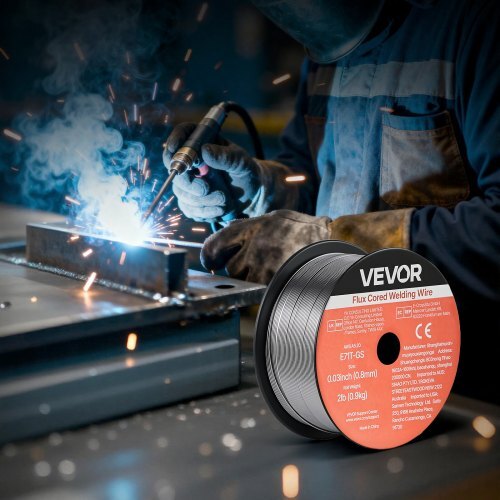 Flux Core MIG Welding Wire, E71T-11 0.035-inch 1 LBS, Gasless Mild Steel Welding Wire with Low Spatter for All Position Arc Welding, Self-Shielded for Outdoor Use (Pack of 3 Rolls)