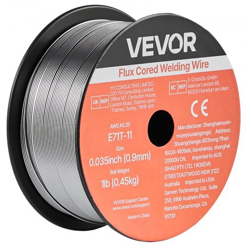 Flux Core MIG Welding Wire, E71T-11 0.035-inch 1 LBS, Gasless Mild Steel Welding Wire with Low Spatter for All Position Arc Welding, Self-Shielded for Outdoor Use (Pack of 3 Rolls)