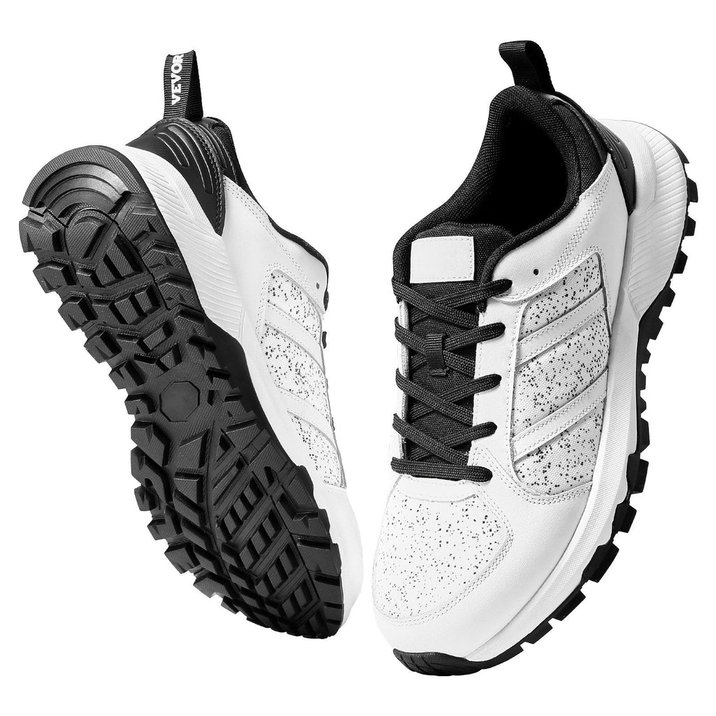 Cross Training Shoes, M Width Sneakers US Size 8, Wide Toe Box Shoes with Arch Support & Adjustable Lace-up, Training Shoes for Running, Gymnastics, Dog Walking, and Weightlifting (White)