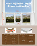 Cat Door for Window, Adjustable to Fit Window Width 35"-40", 4 Secure Lock Modes, Aluminum Frame and High-Transparency Glass, Magnetic Closure, Weatherproof Quick-Fit Pet Door for Cats, White
