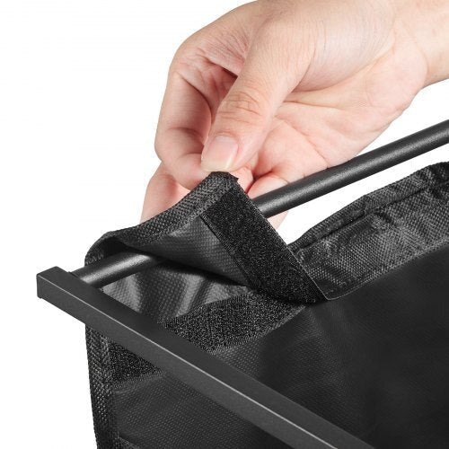 2 Section Laundry Sorter, Large Laundry Hamper with Metal Frame and Wooden Tabletop, Freestanding Storage Organizer Baskets with Pull-Out 600D Oxford Cloth Bags for Dirty Clothes, Bathroom