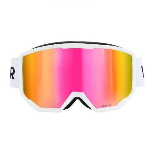 Ski Goggles, Cylindrical Lens with Pink Revo Coating, OTG Anti fog Snow Goggles for Men Women Youth, TPU Frame & Ventilation Structure, Suitable for Skiing, Skating, Snowboarding, Cycling