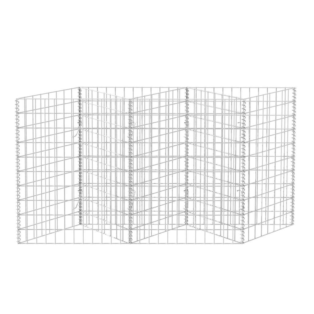 Gabion Basket Galvanized Steel 47.2"x11.8"x39.4