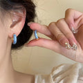 Enamel Simple Ring Ear Clip No Piercing