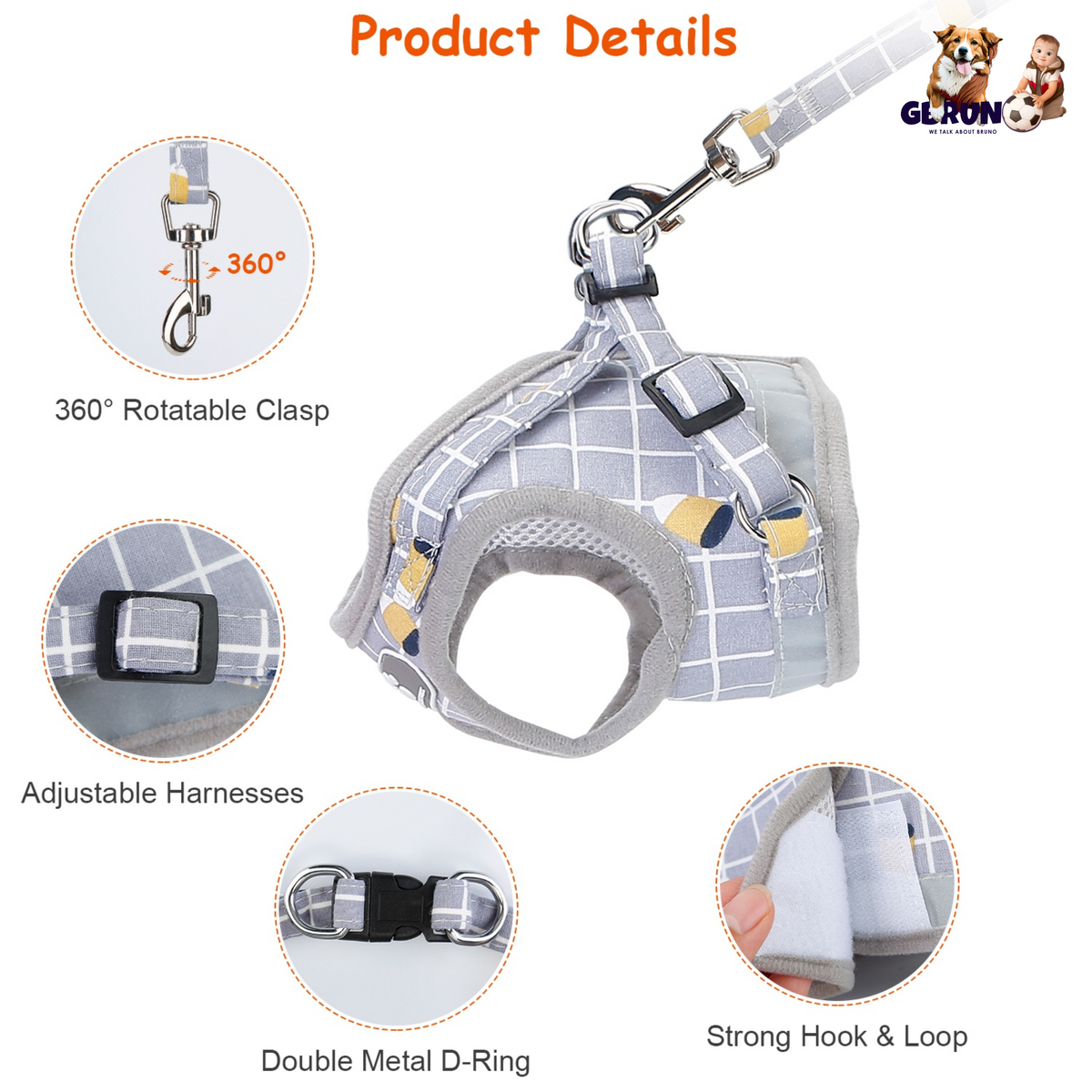 GBruno Pet Mesh Harness