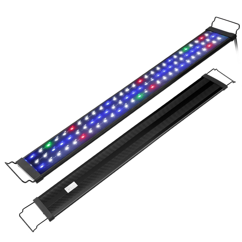 LED Aquarium Light Multi-Color Full Spectrum Freshwater Fish Tank Light w/ Extendable Brackets