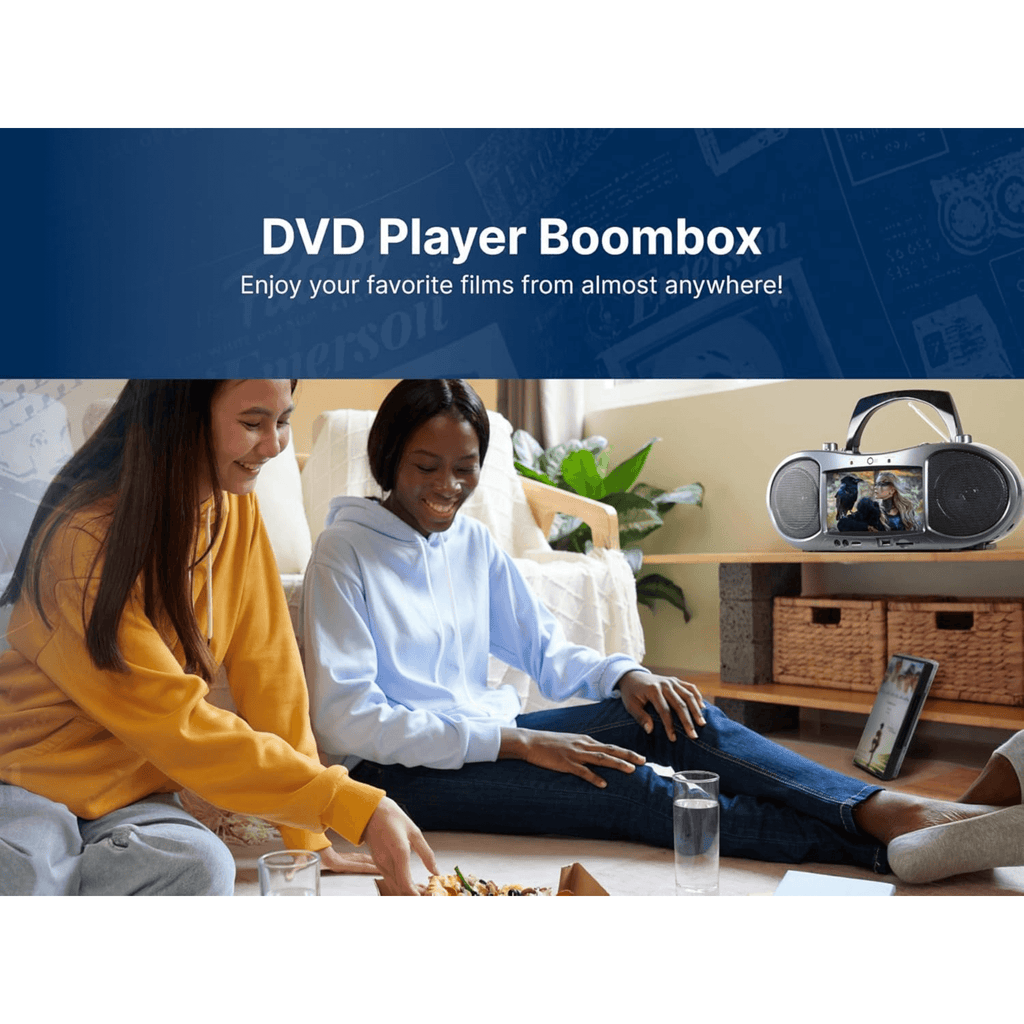 Emerson 7" Bluetooth DVD Boombox - Refurbished