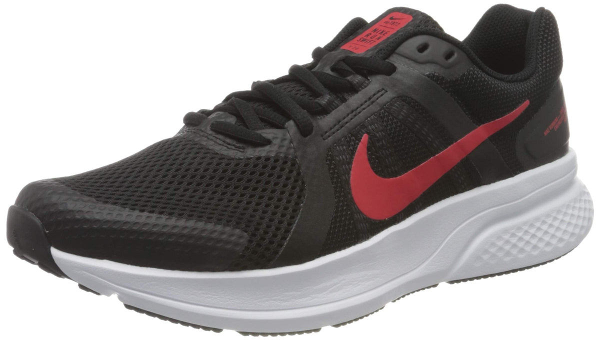 NIKE Mens Run Swift 2 Shoe Black Univ Red White 10