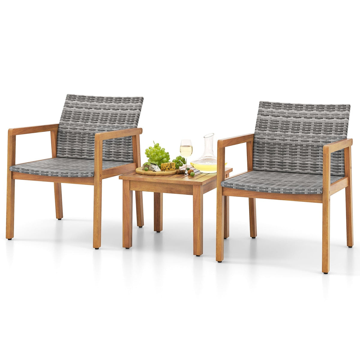 3 Pieces Patio Furniture Set  with Chair