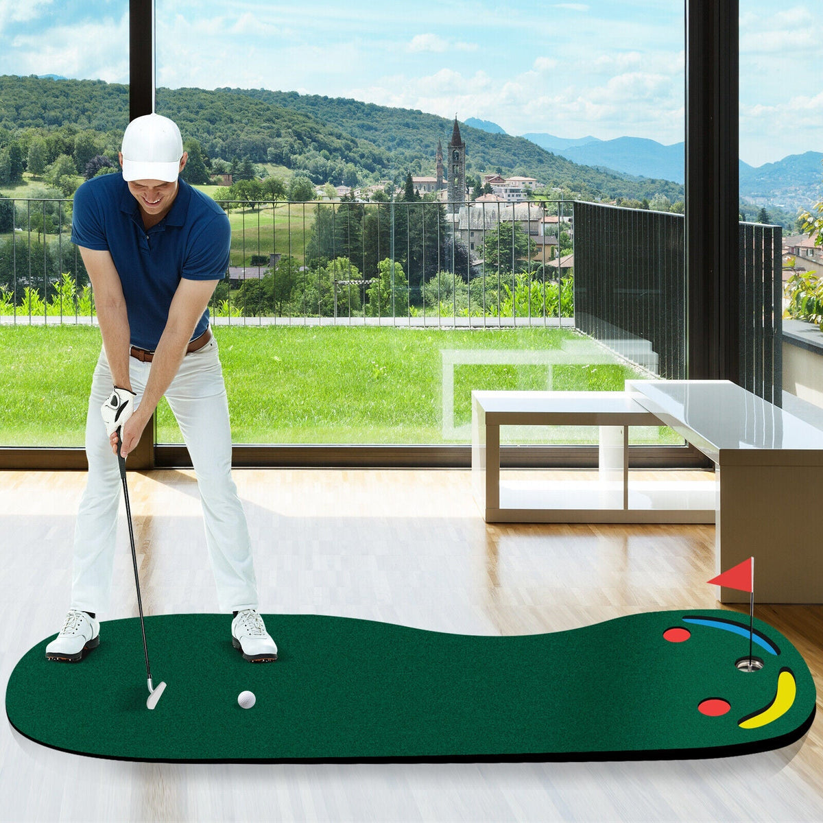 Golf Putting Green Set for Indoor Outdoor Use