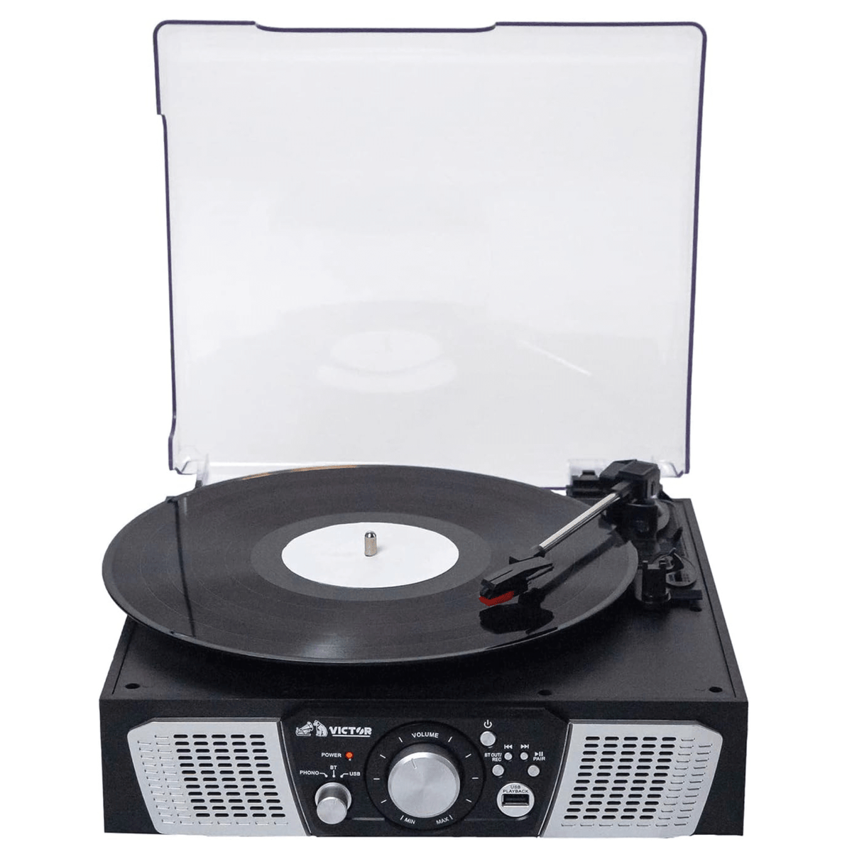 Victor Lakeshore 5-in-1 Hybrid BT Turntable System Black - Refurbished