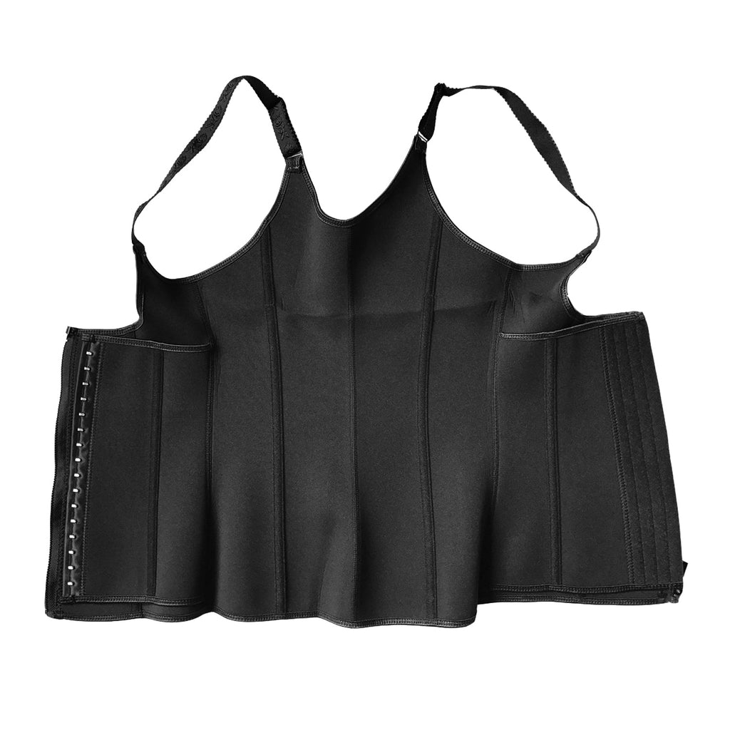 Zippered Waist Trainer Corset Waist Tummy Control Body Shaper Cincher Back Support with Adjustable Straps for Women
