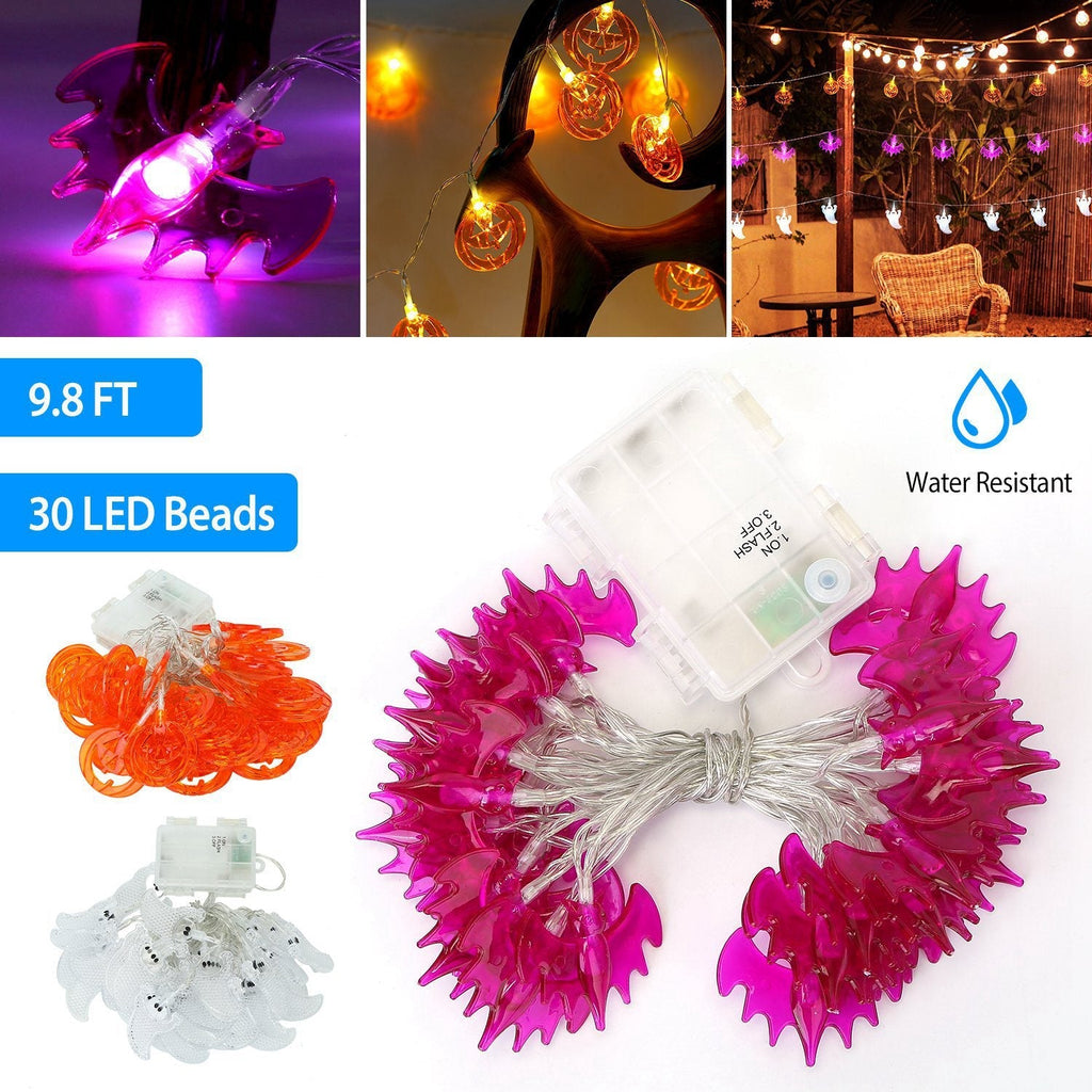 Halloween Ghost String Lights 30 LEDs 9.8ft Halloween String Lights Decorative Fairy Lights For Party Bedroom Home Festival Decoration