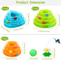 Cat Track Tower Toys 4-Layer Ball Track Interactive Cat Toys Electric Rotate Butterfly Birds