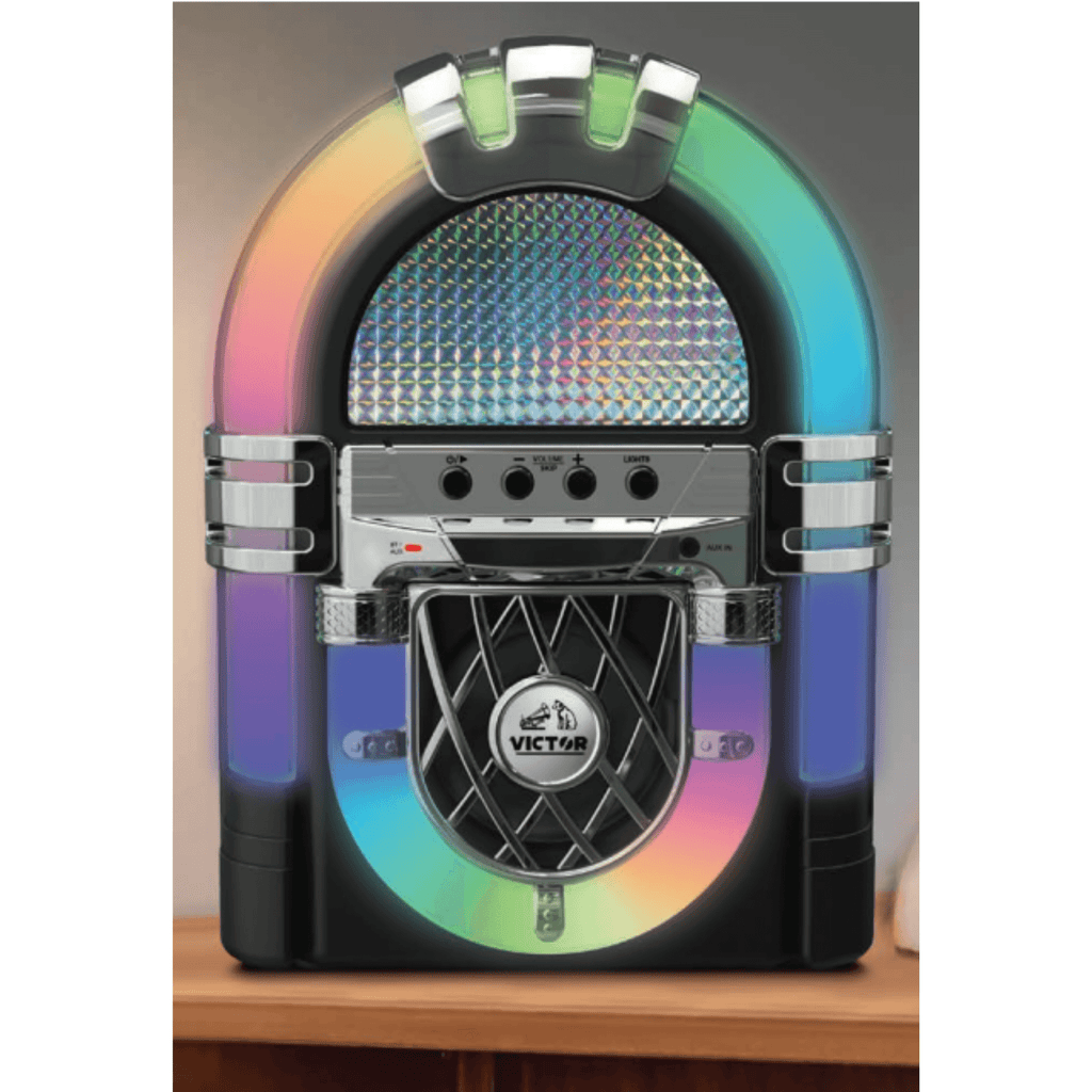 Victor BLVD Mini Bluetooth Jukebox with Multicolor LED Lighting