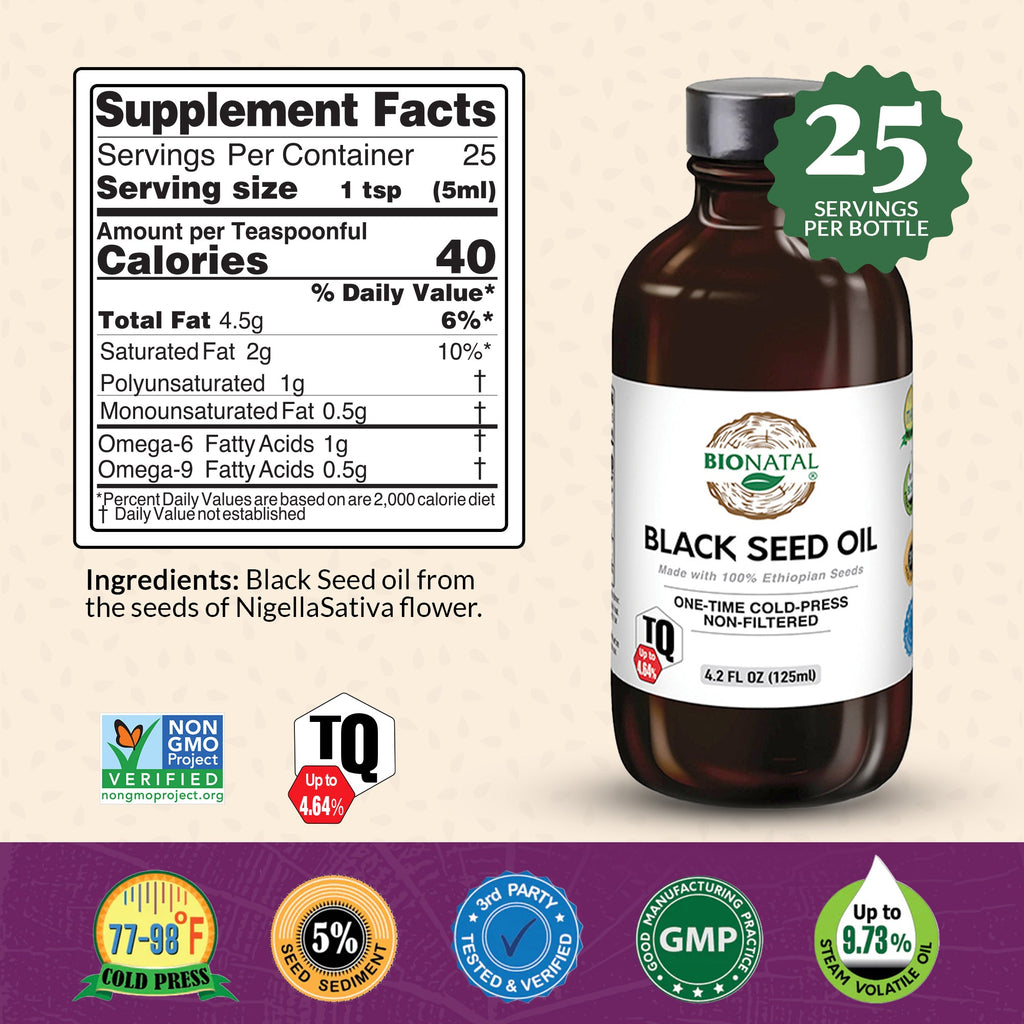 Ethiopian Black Seed Oil 4.2oz (GLASS)