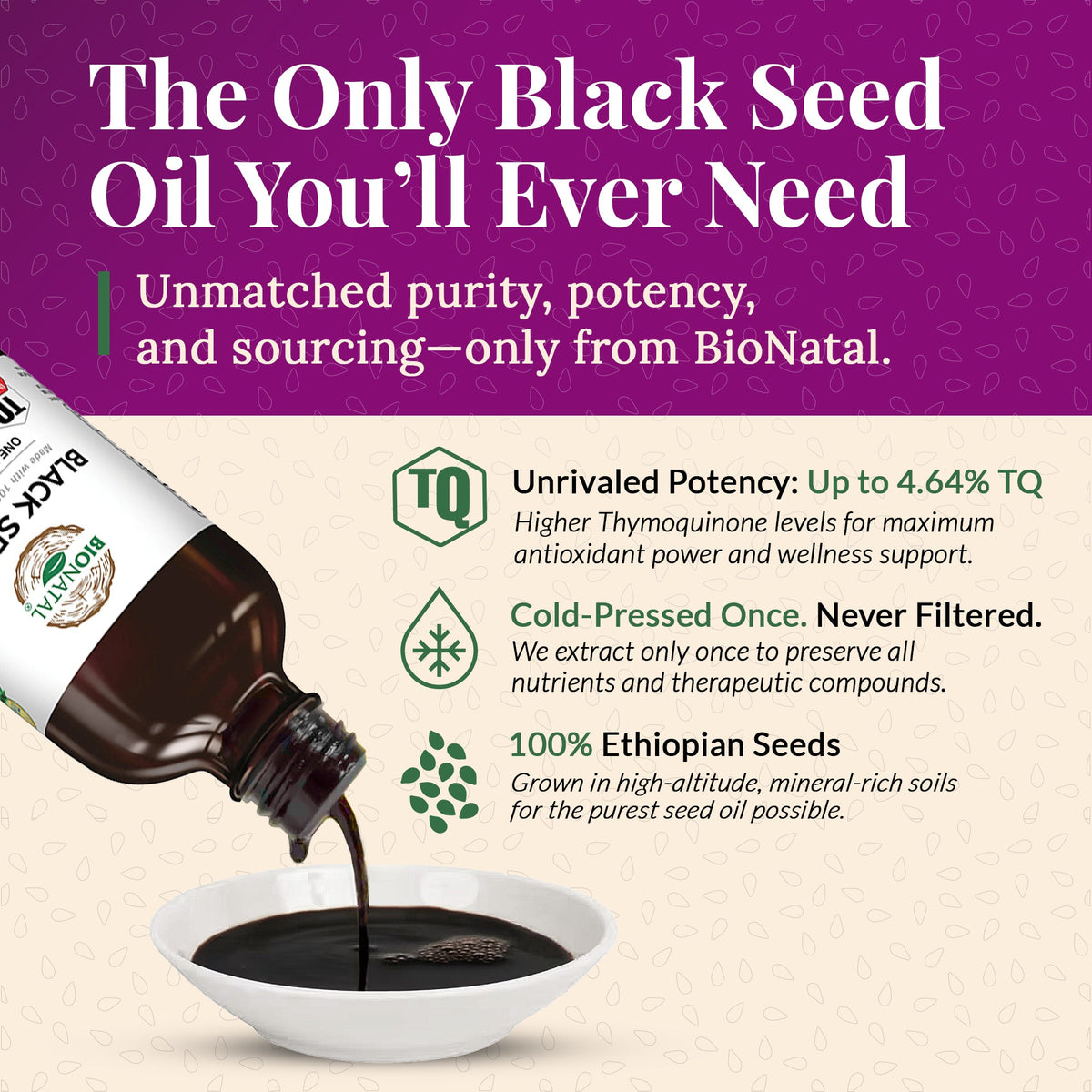 Ethiopian Black Seed Oil 4.2oz (GLASS)