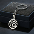 Stainless Steel Tree of Life Keychain
