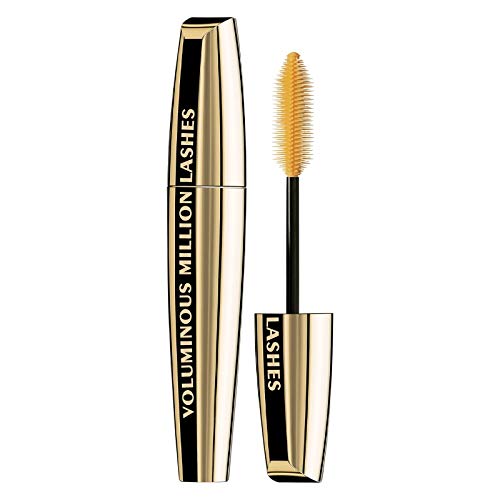 L'Oreal Voluminous Million Lashes Mascara, Black [645] 0.3 oz (Pack of 2)