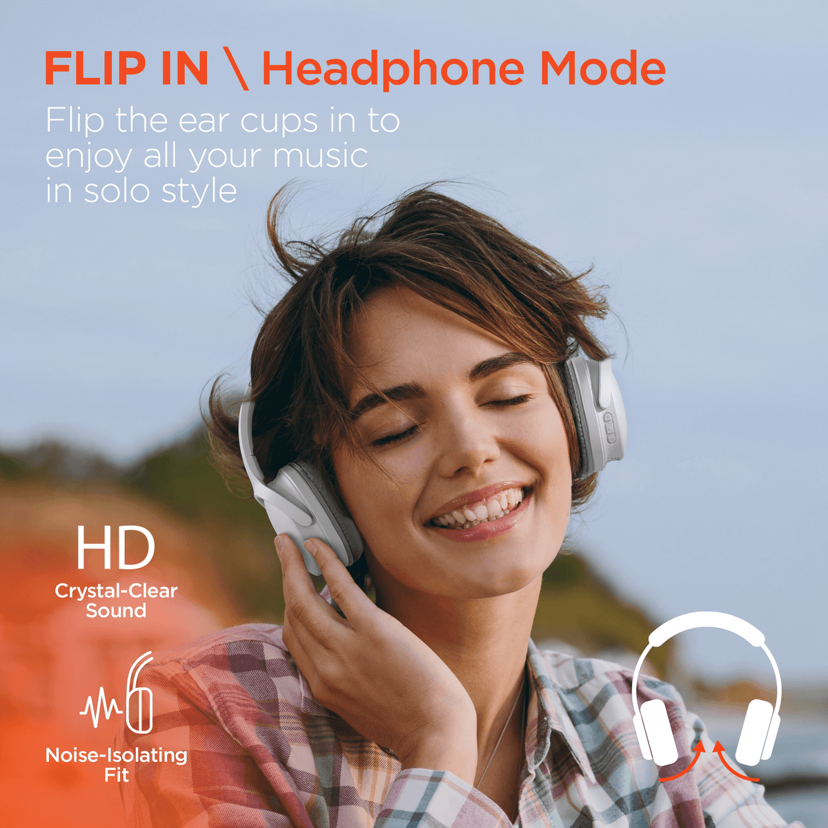 HyperGear Flip 2-in-1 Headphones Plus Speaker