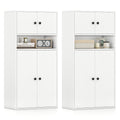 44 Inches Tall Bookshelf with Doors and Adjustable Shelf