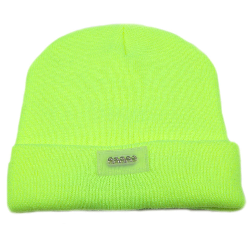 Unisex 5 LED Knitted Beanie Winter Warm Hat Camping Jogging Running Cap Headlamp