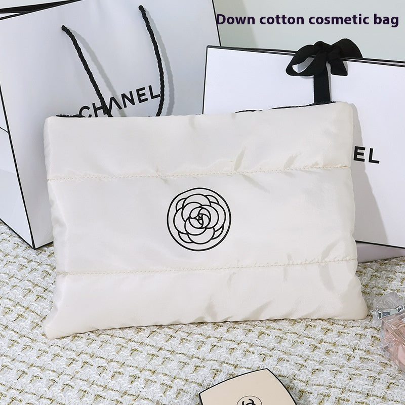 New Camellia Classic Hand-held Cosmetic Bag