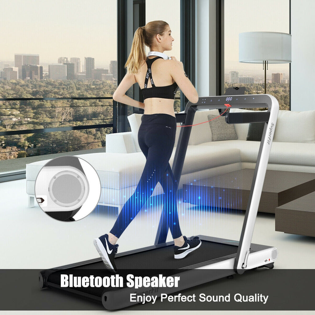 4.75HP 2 In 1 Folding Treadmill with Remote APP Control