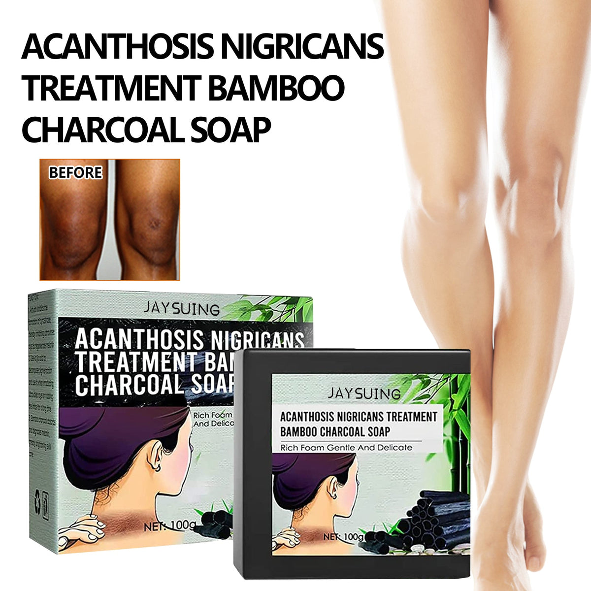Underarm Whitening Soap, Clean And Repair Dark Skin Acanthosis Nigricans Moisturizing Whitening Beauty Soap