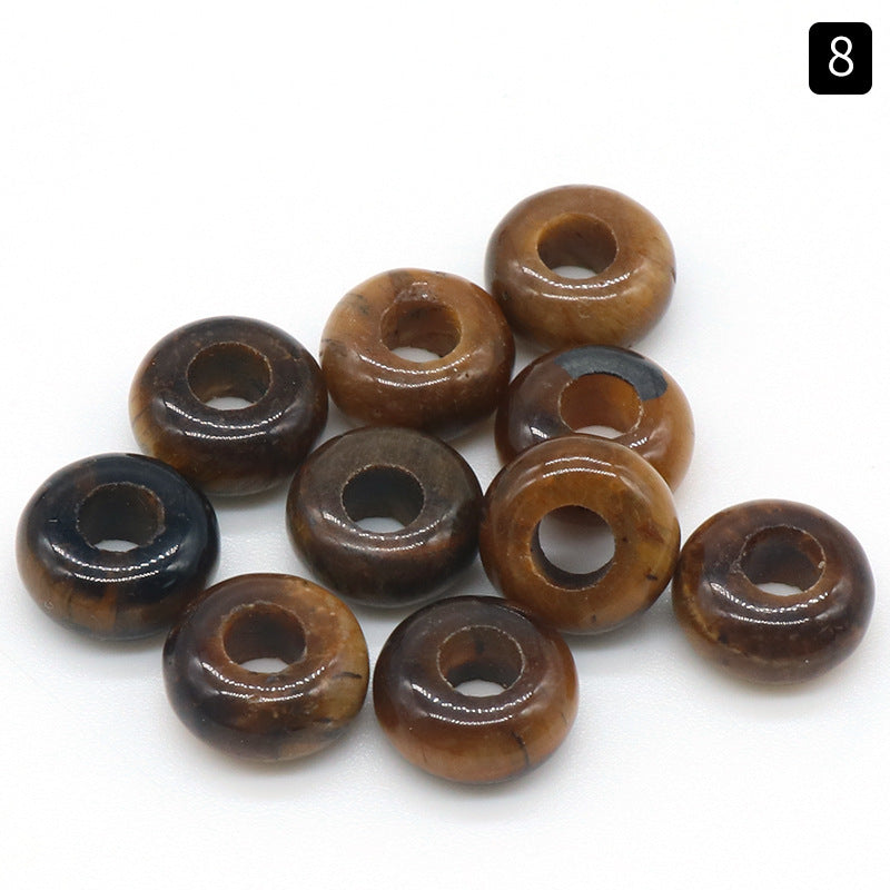 Large Hole Crystal Agate Jade Abacus Beads