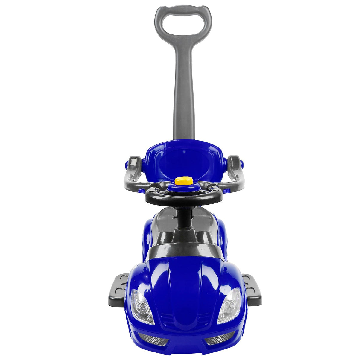 Ride on Push Car 4-Wheel Children Sliding Push Car W/ Colorful Flashing Light Music Handrail Guardrail Push Rod