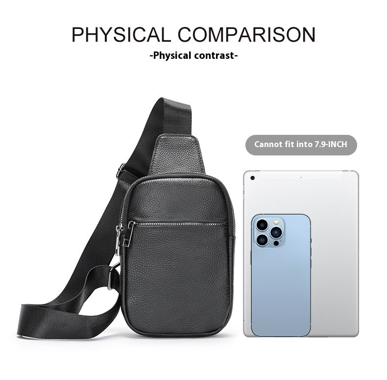 Men's Leather Crossbody Chest Bag