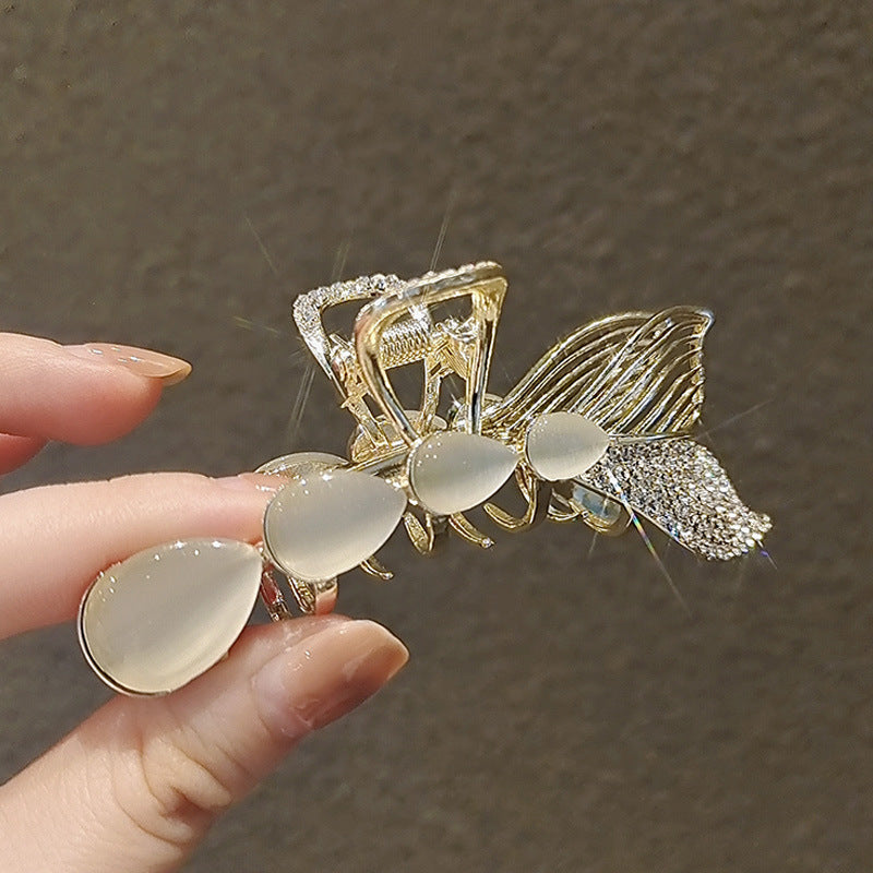 Opal Fish Tail Pearl Hair Clip