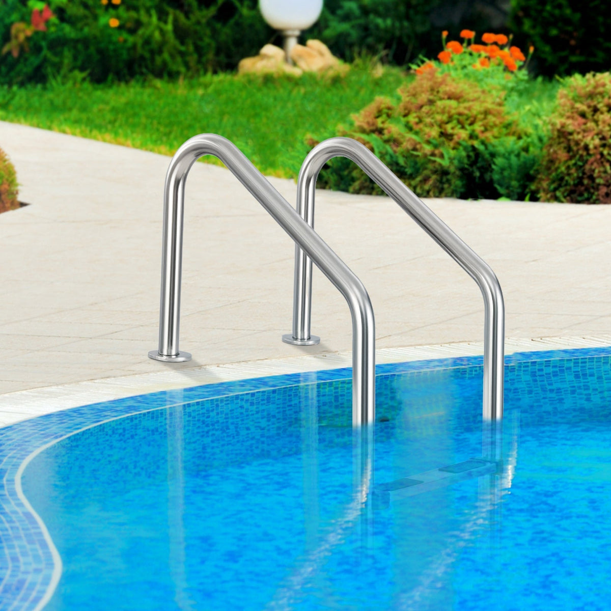 4-Step Inground Pool Ladder Stainless Steel Swimming Pool Ladder