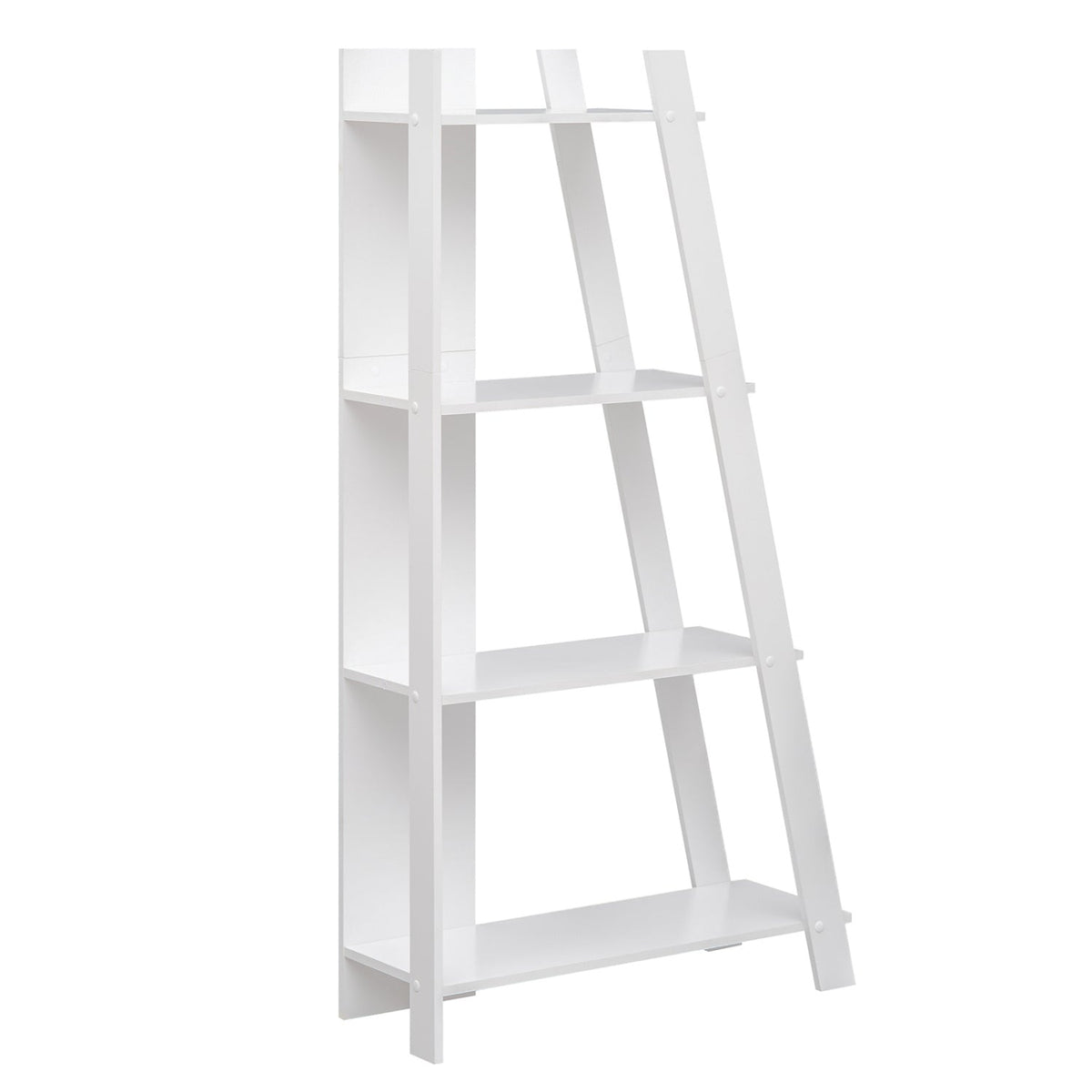 4-Tier Modern Bookshelf Wooden Vertical Display Book Shelf for Small Space